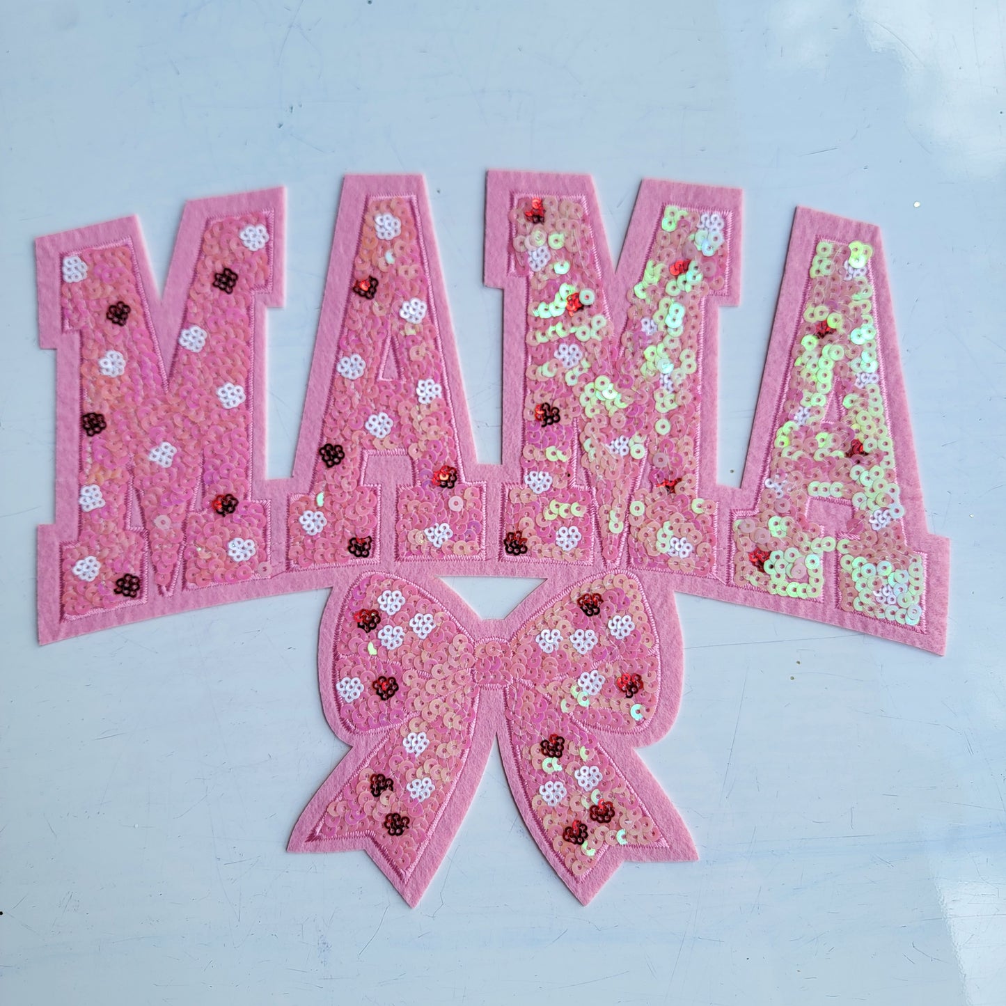 PINK MAMA Polka Dot Sequin Patch