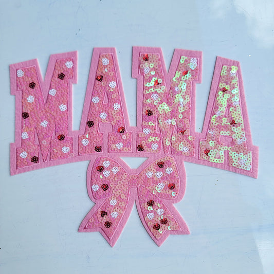 PINK MAMA Polka Dot Sequin Patch