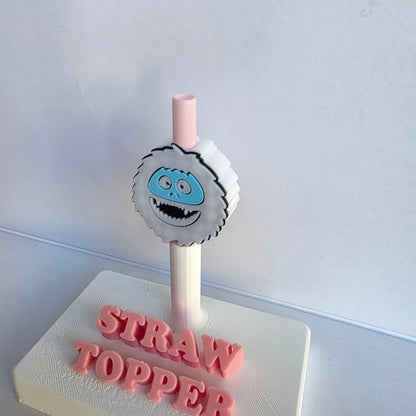 Christmas Yeti 3D Printed Straw Topper