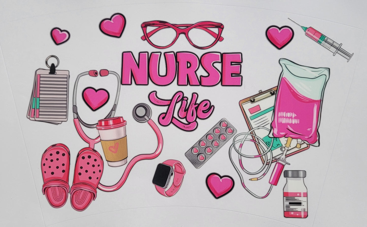 Nurse Life - 24 oz cold cup Wrap RTS