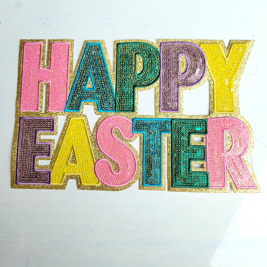 Happy Easter Sequin Patch