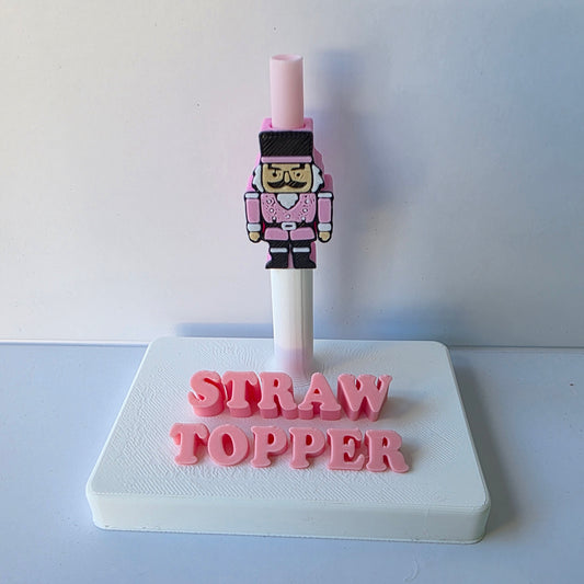 Pink Nutcracker 3D Printed Straw Topper