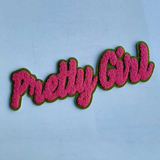 Pink Pretty Girl Chenile Patch