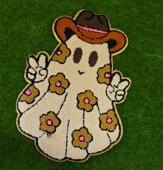 Howdy Cowboy Ghost Chenile Patch