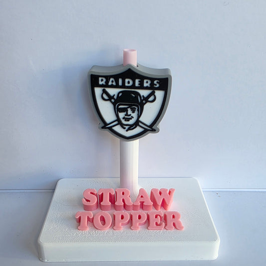 Football Raiders 3D Printed Straw Topper