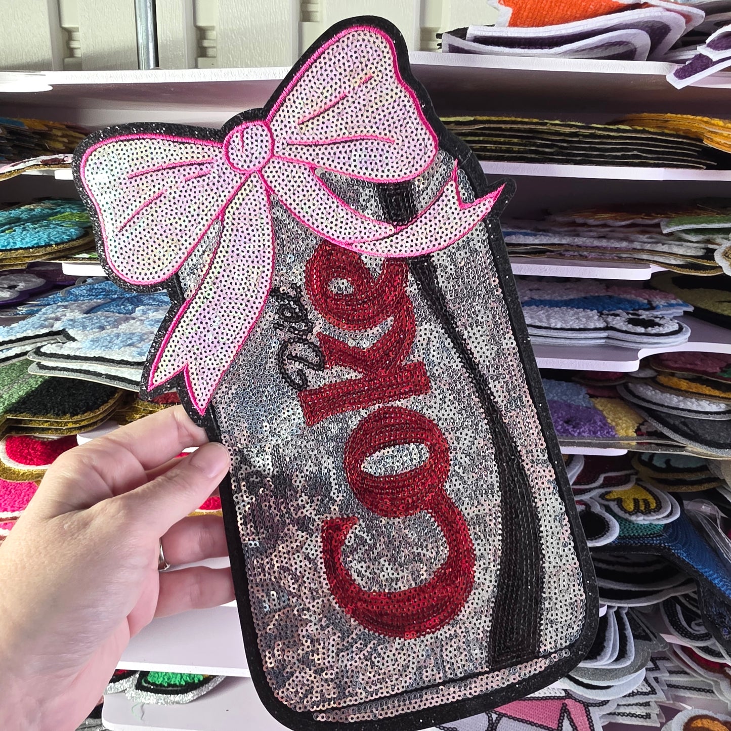 Cola Diet Zero Soda Drink - Sequin Patch