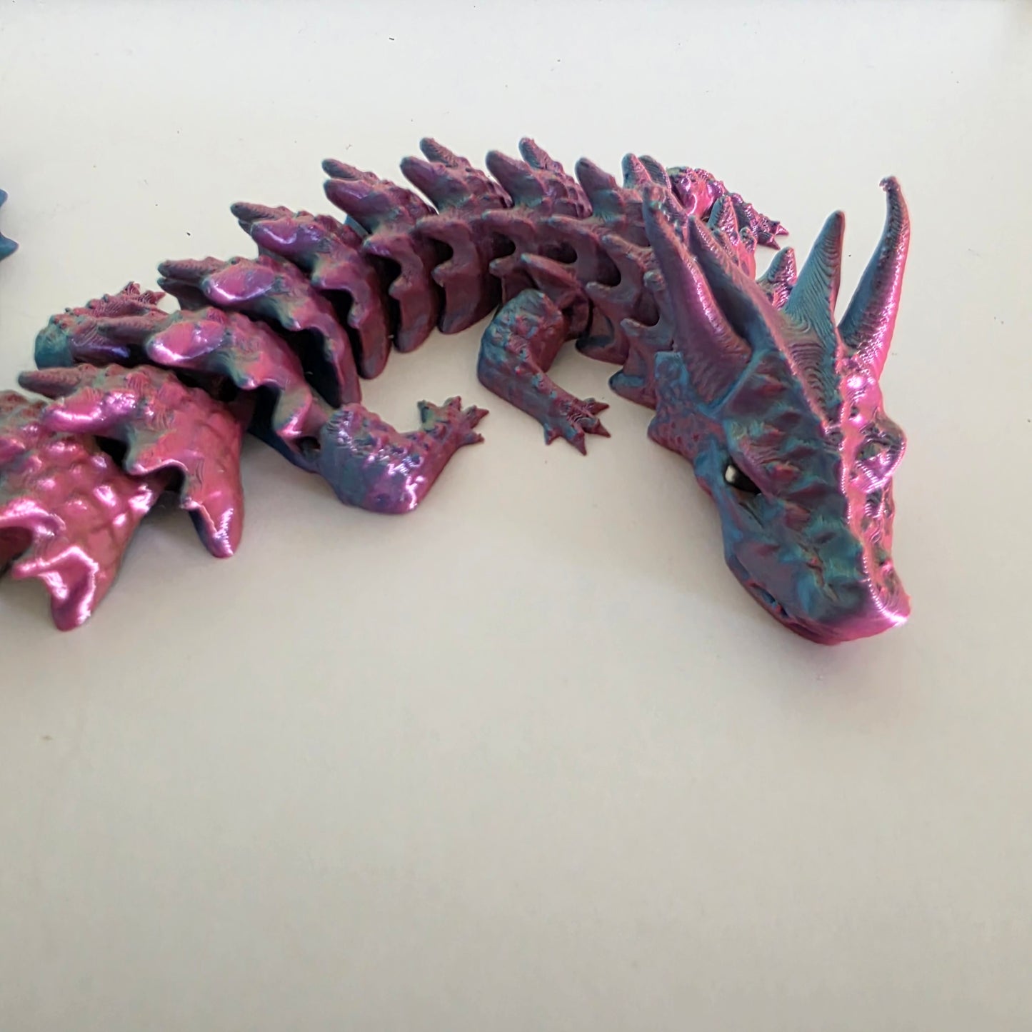 Articulated Flexi Ombre Purple Dragon Poseable 3D Printed Toy