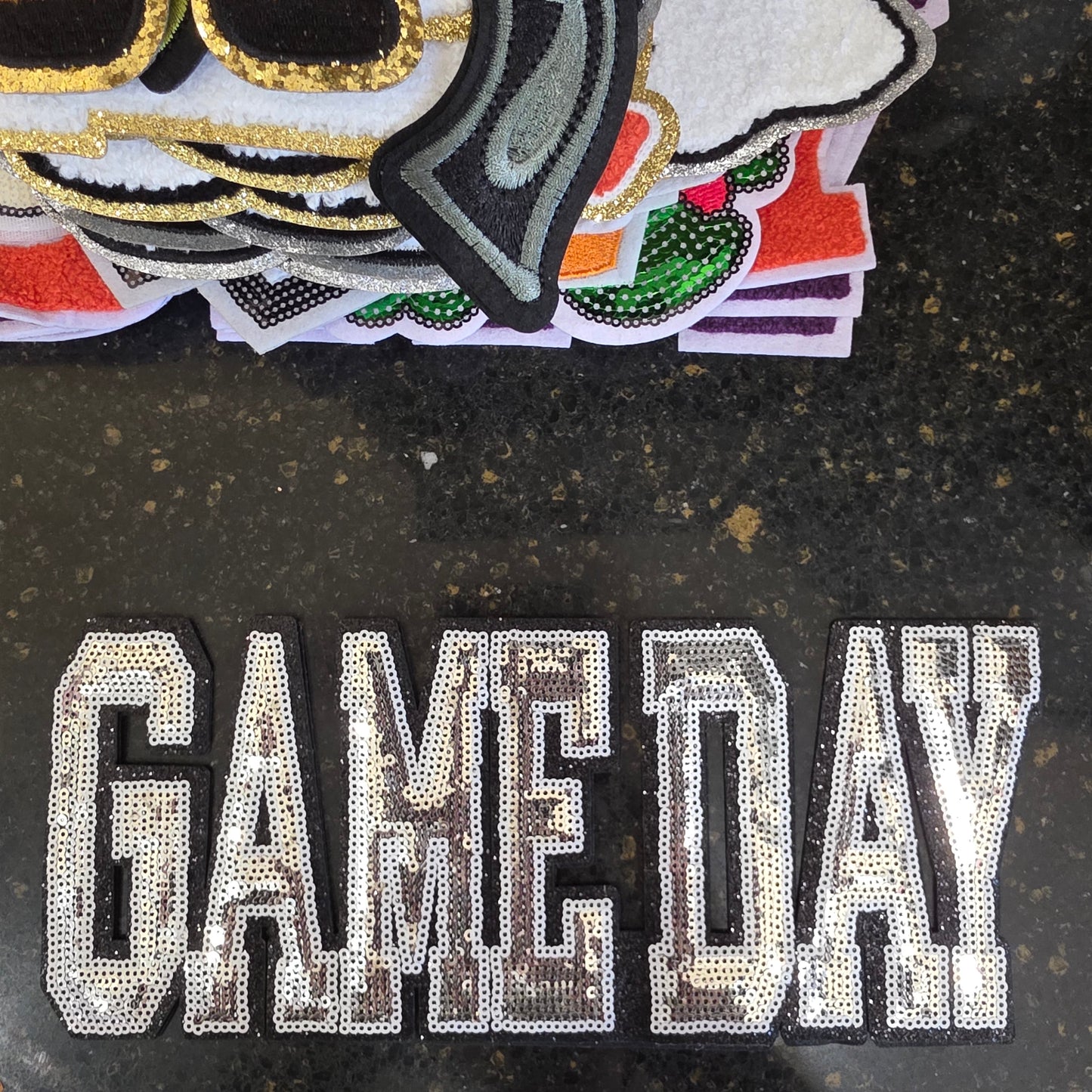 Silver Game Day- Sequin Patch