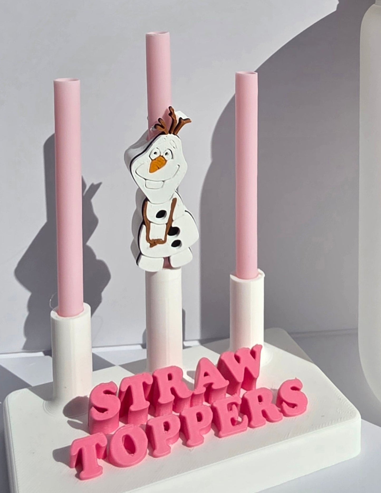 Christmas Snowman 3D Printed Straw Topper