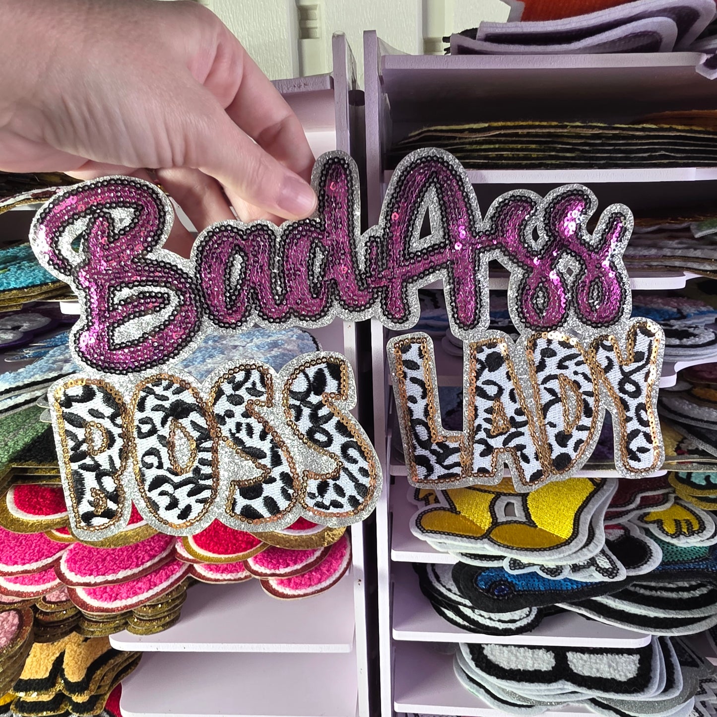 Bad A** Boss Lady - Sequin Patch