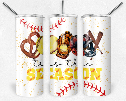 Tis The Season Softball - Sublimation 20 oz tumbler