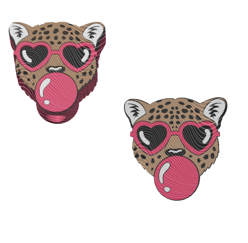 Cheetah Bubble - 3D Printed Straw Topper