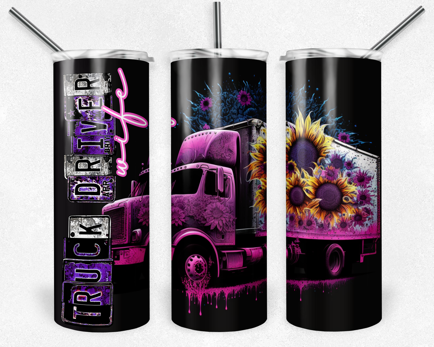 Truck Driver Wife - Sublimation 20 oz tumbler