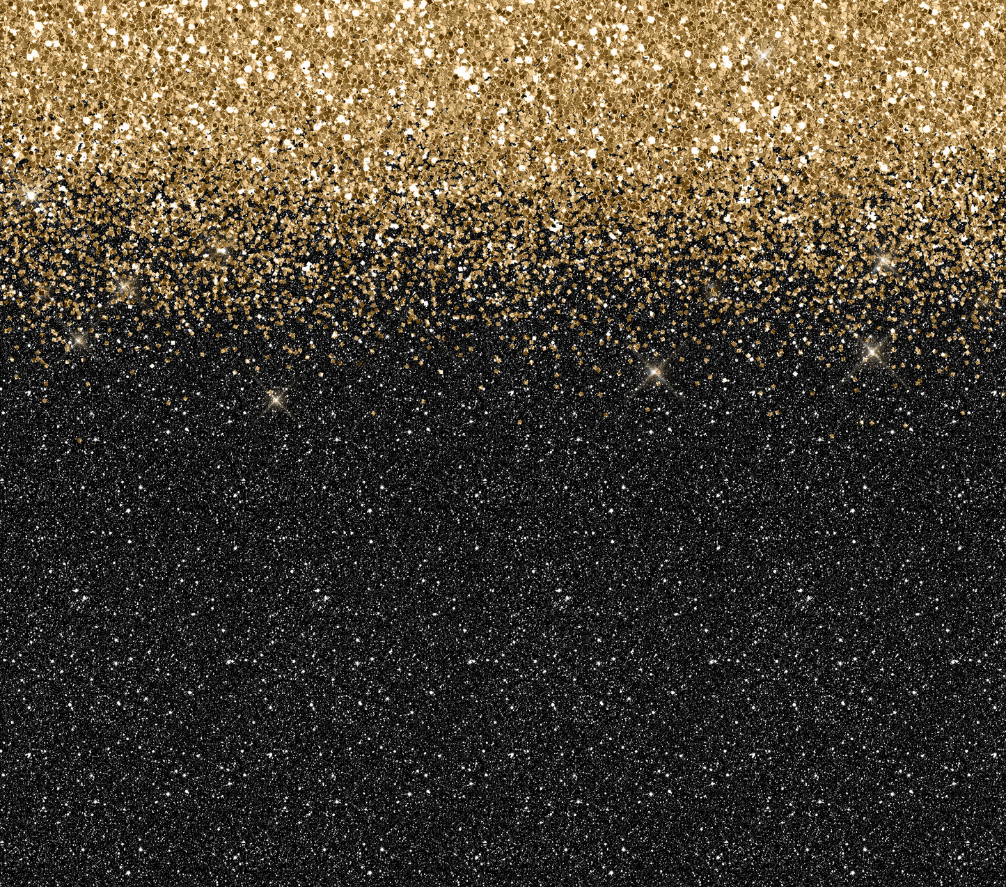 Black Gold Glitter - 20 Oz Sublimation Skinny Transfer
