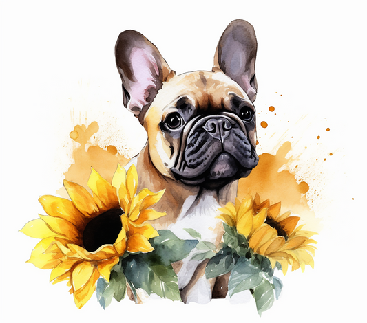 French Bulldog Watercolor - 20 Oz Printed Sublimation Transfer
