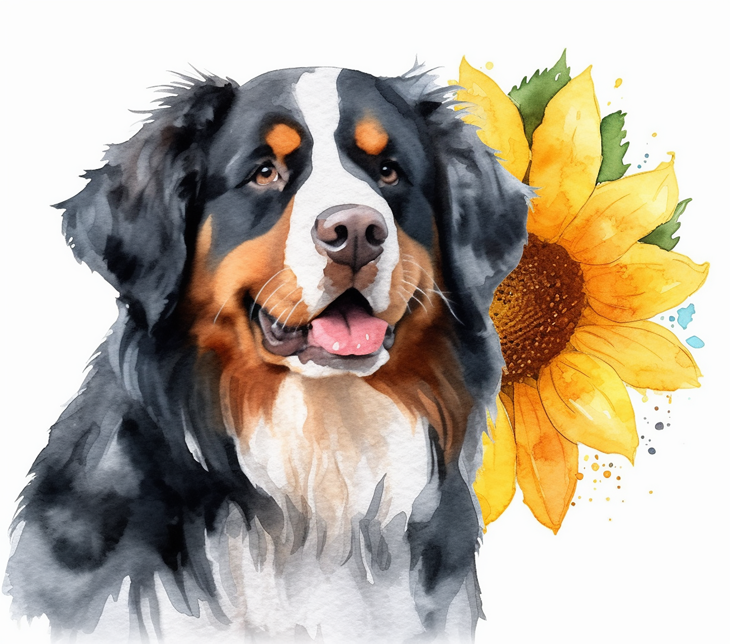 Bernese Mountain Watercolor - 20 Oz Printed Sublimation Transfer