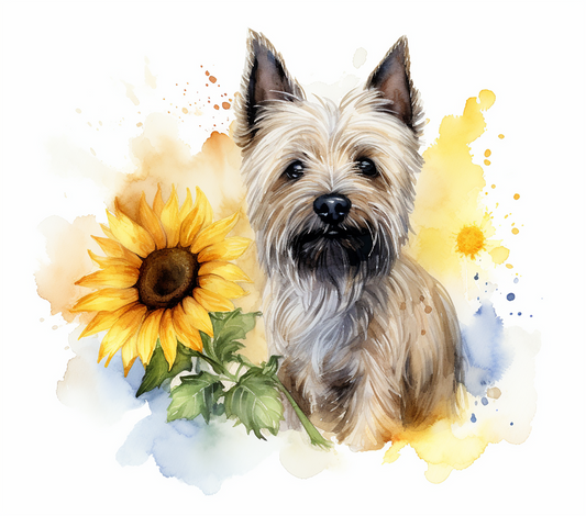 Terrier Watercolor - 20 Oz Printed Sublimation Transfer