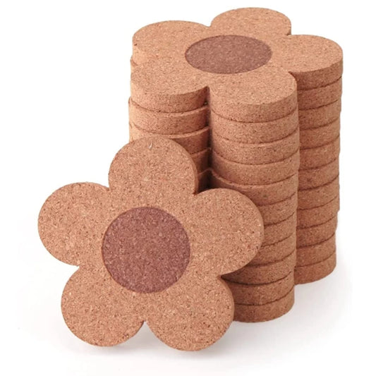 Cork Daisy Flower Drink Coaster