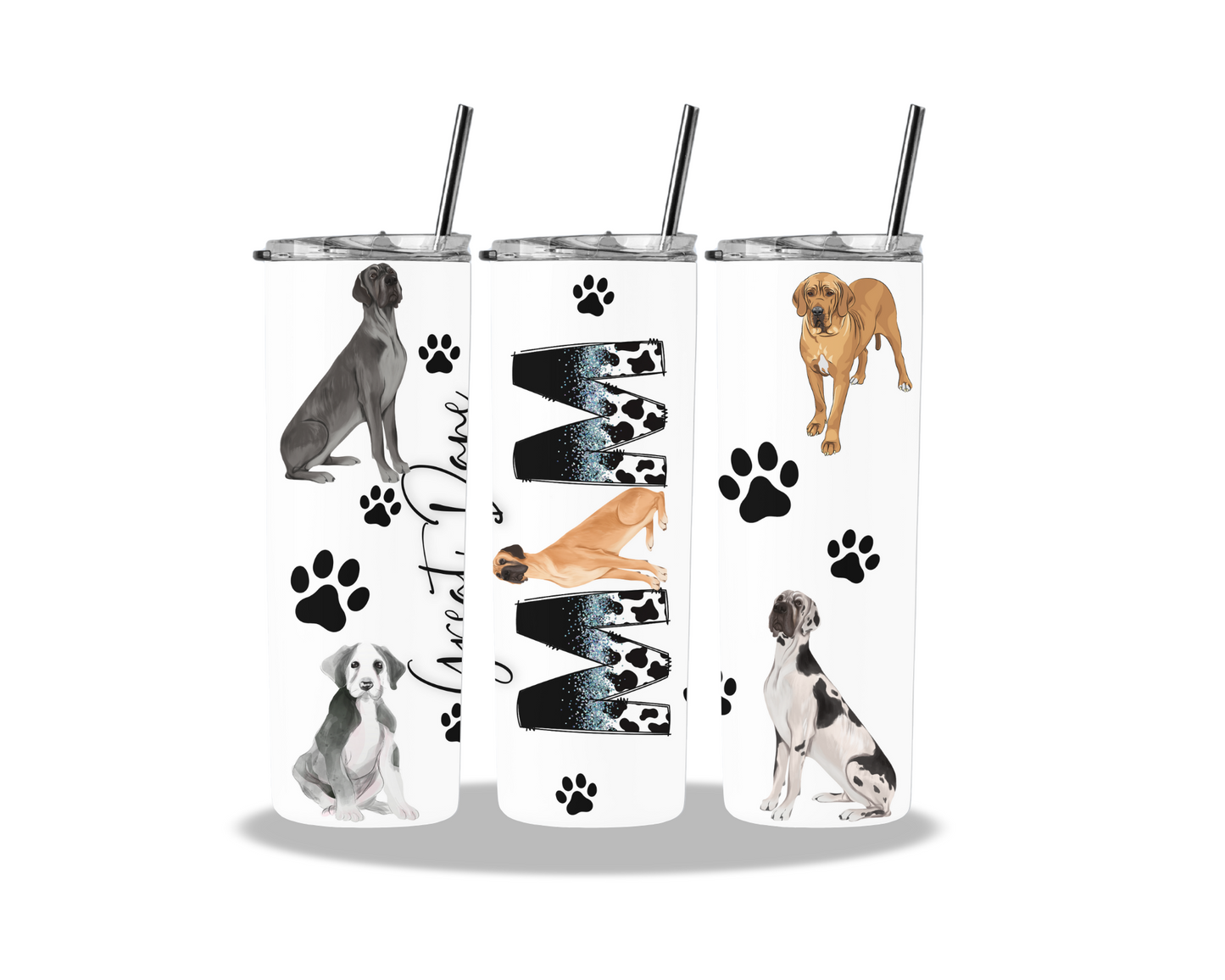 Great Dane Mom  - Sublimation 20 oz tumbler