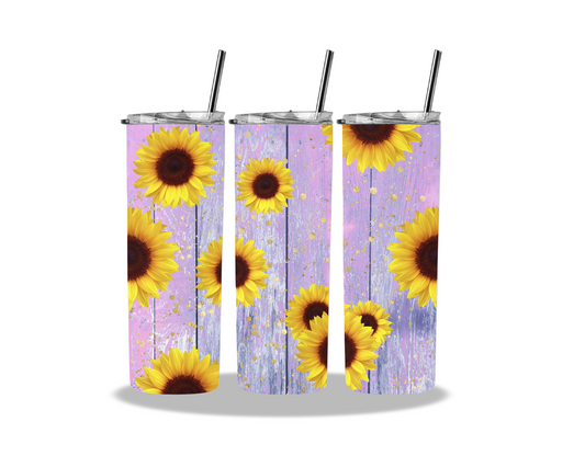 Pastel Sunflower - Sublimation 20 oz tumbler