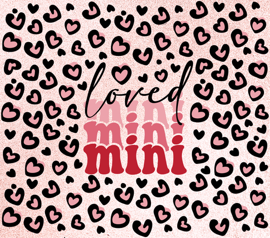 Valentines Love Mini - Leopard Print - 20 Oz Sublimation Transfer