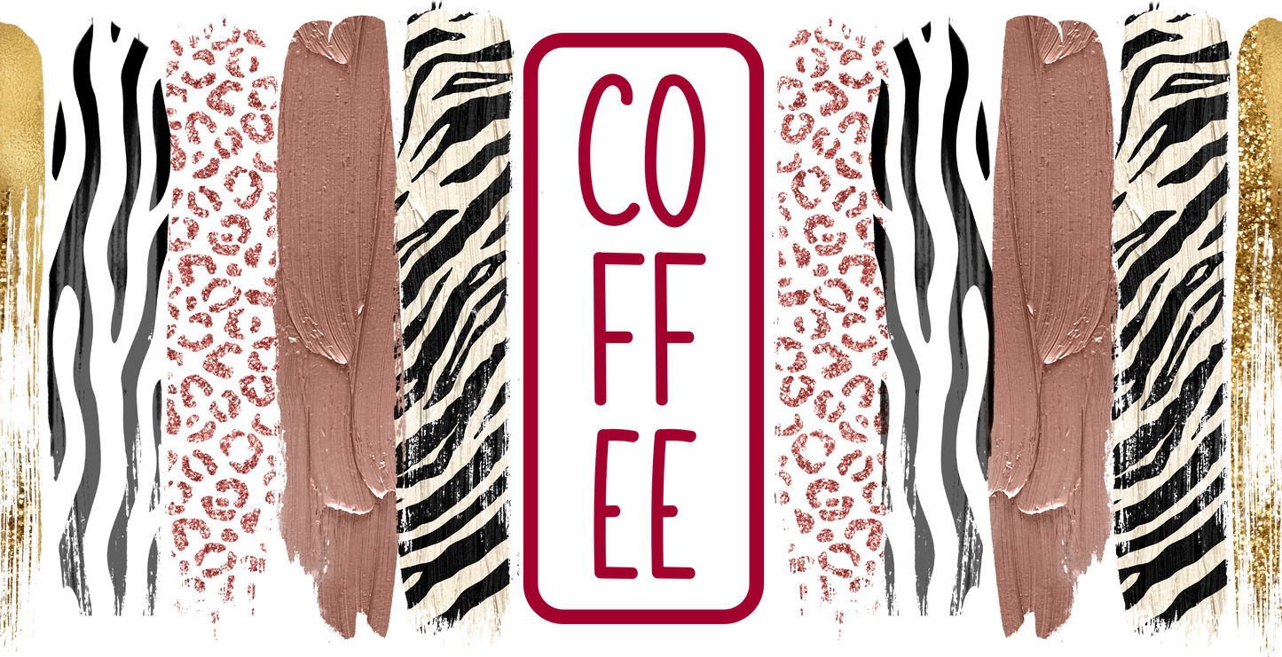 Zebra Print Coffee - 16Oz Libby Sublimation Transfers