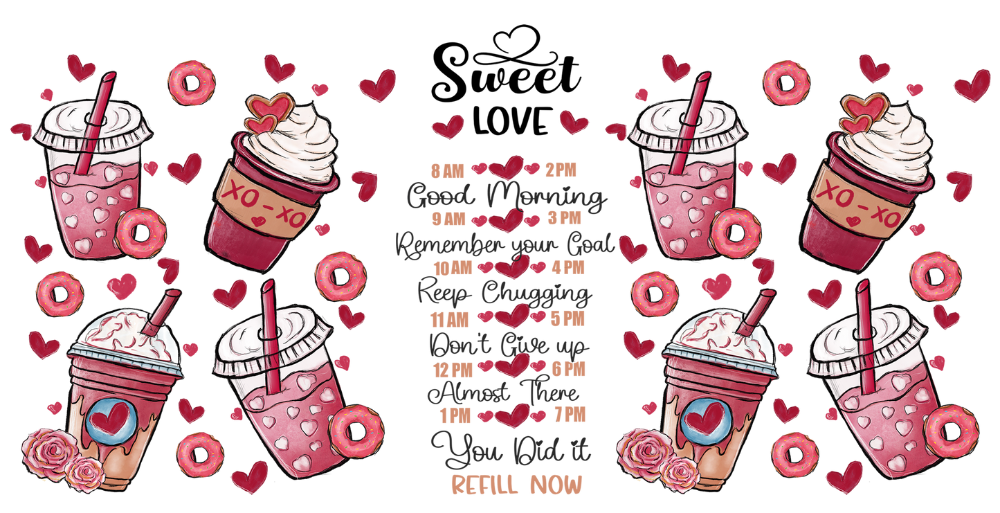 Valentines Sweet Love - 16 Oz Libby Sublimation Transfers