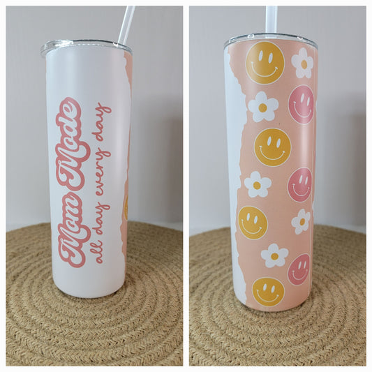 Mom Mode Smily 20 OZ Sublimation Tumbler