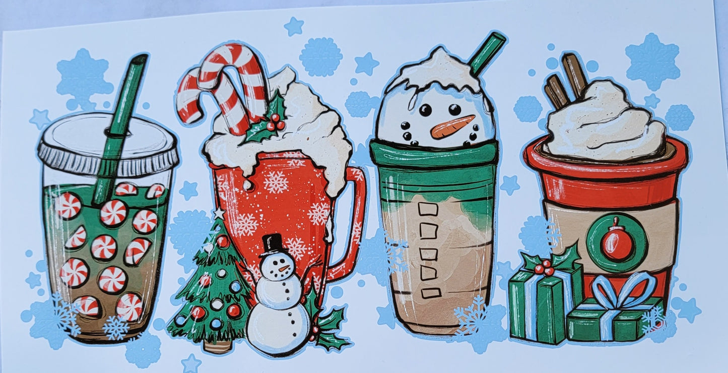 Christmas themed drinks HTV Heat Transfer Vinyl