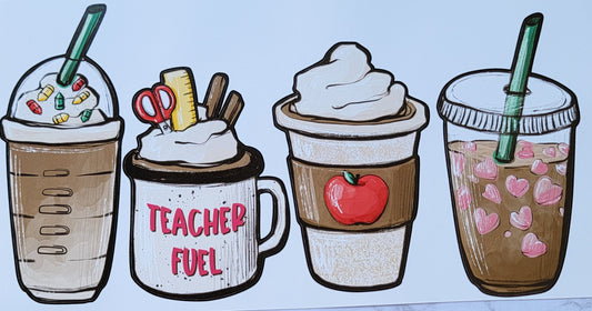 Teacher fuel drinks HTV Heat Transfer Vinyl