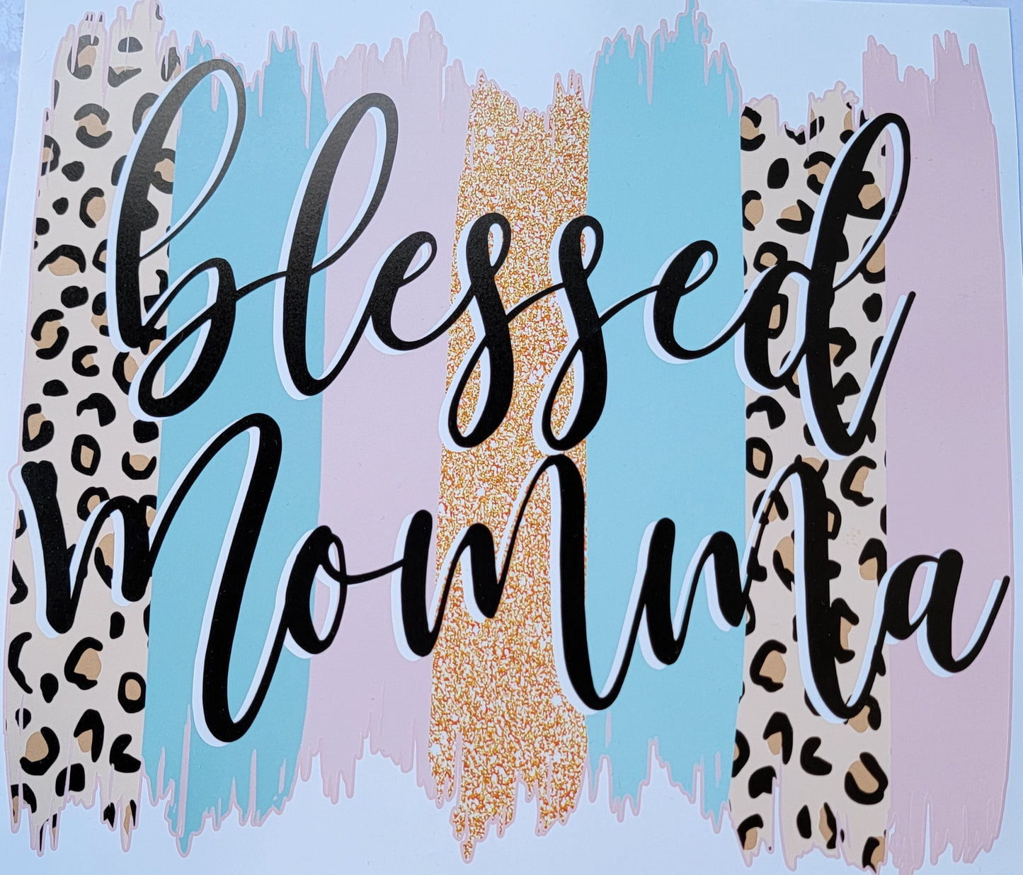 Blessed mama paint splatters HTV Heat Transfer Vinyl