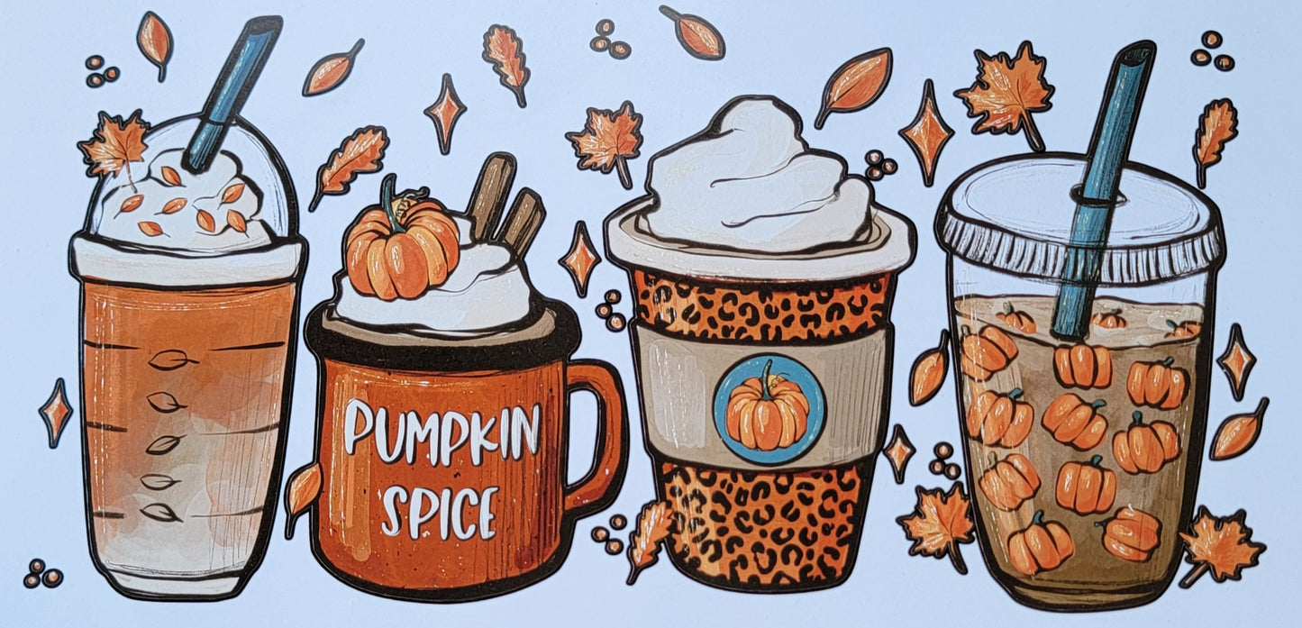 Pumpkin spice themed drinks HTV Heat Transfer Vinyl