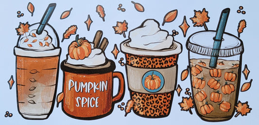 Pumpkin spice themed drinks HTV Heat Transfer Vinyl