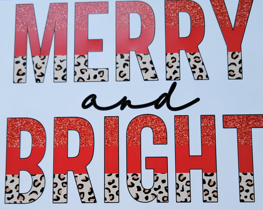 Christmas merry and bright #2 HTV Heat Transfer Vinyl