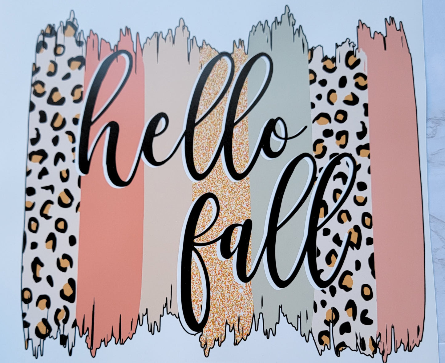 Hello fall paint splatters HTV Heat Transfer Vinyl