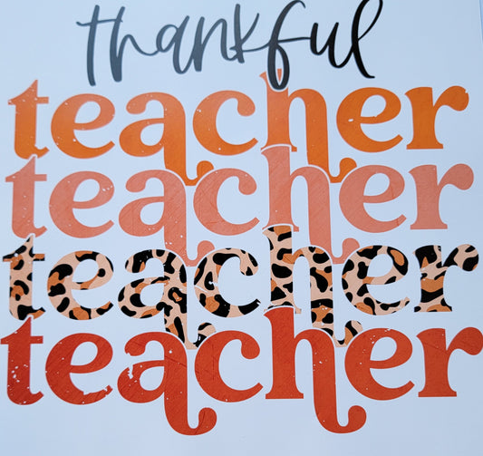 Thankful teacher HTV Heat Transfer Vinyl