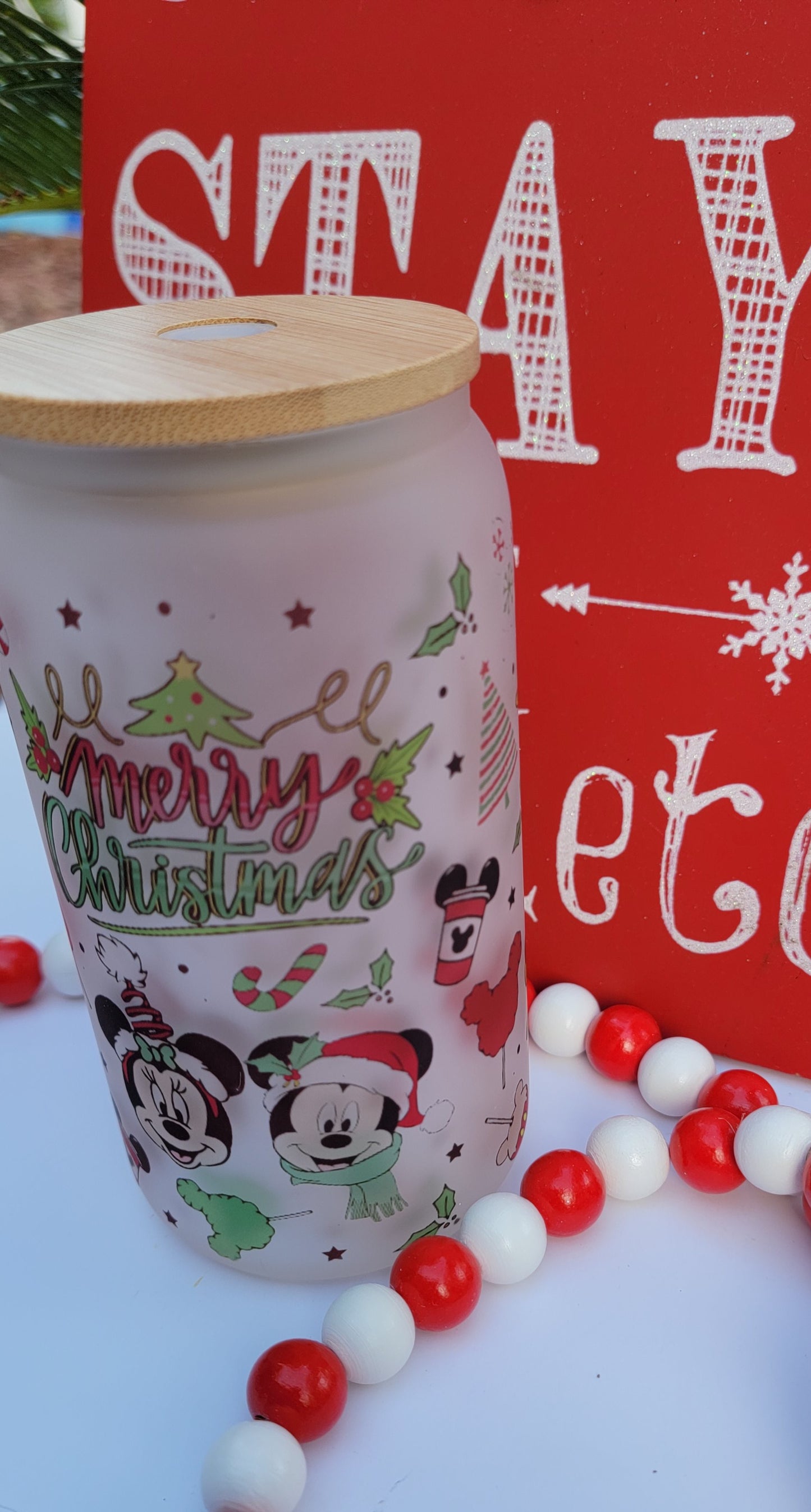 Merry Christmas Inspired - 16 oz Coffee Can Glass Cup