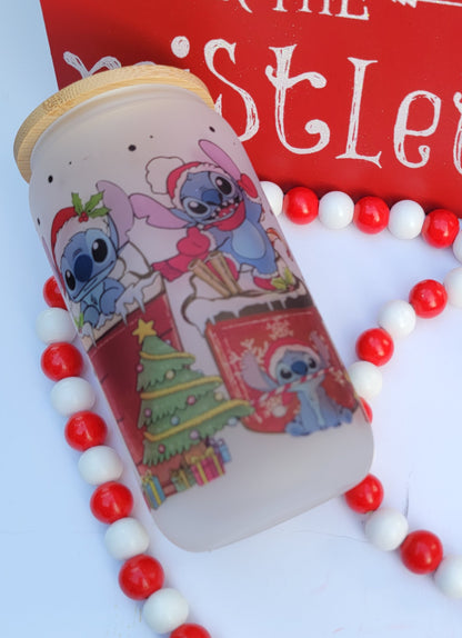 Christmas Inspired - 16 oz Coffee Can Glass Cup