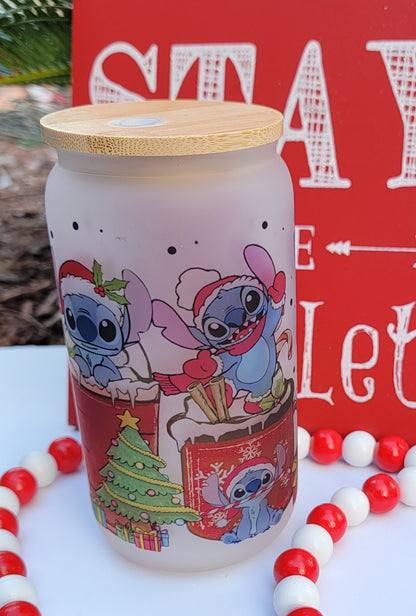 Christmas Inspired - 16 oz Coffee Can Glass Cup