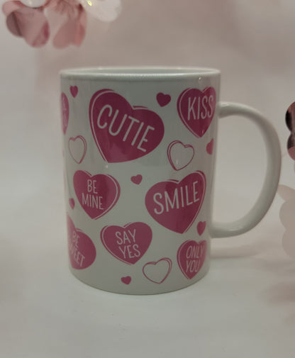 Valentines Cutie Smile Say Yes Hearts - 15 OZ Coffee Mug