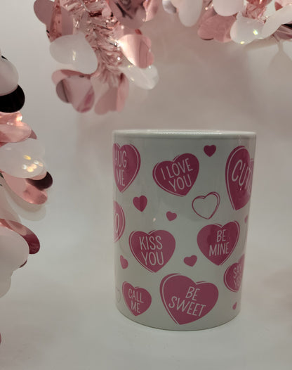 Valentines Cutie Smile Say Yes Hearts - 15 OZ Coffee Mug