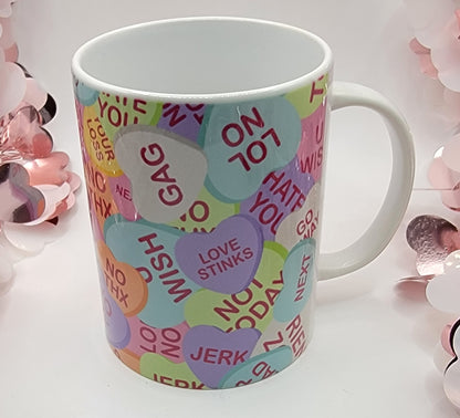 Valentines Candy Hearts - 15 OZ Coffee Mug