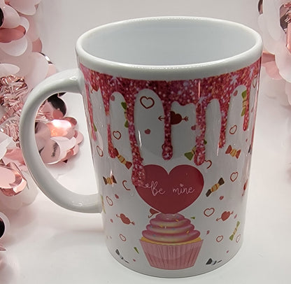 Valentines Drips Be Mine Cupcake - 15 OZ Coffee Mug