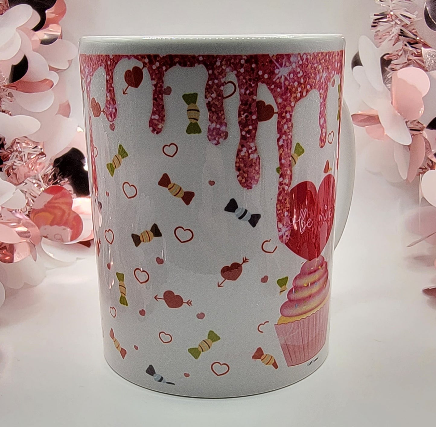 Valentines Drips Be Mine Cupcake - 15 OZ Coffee Mug