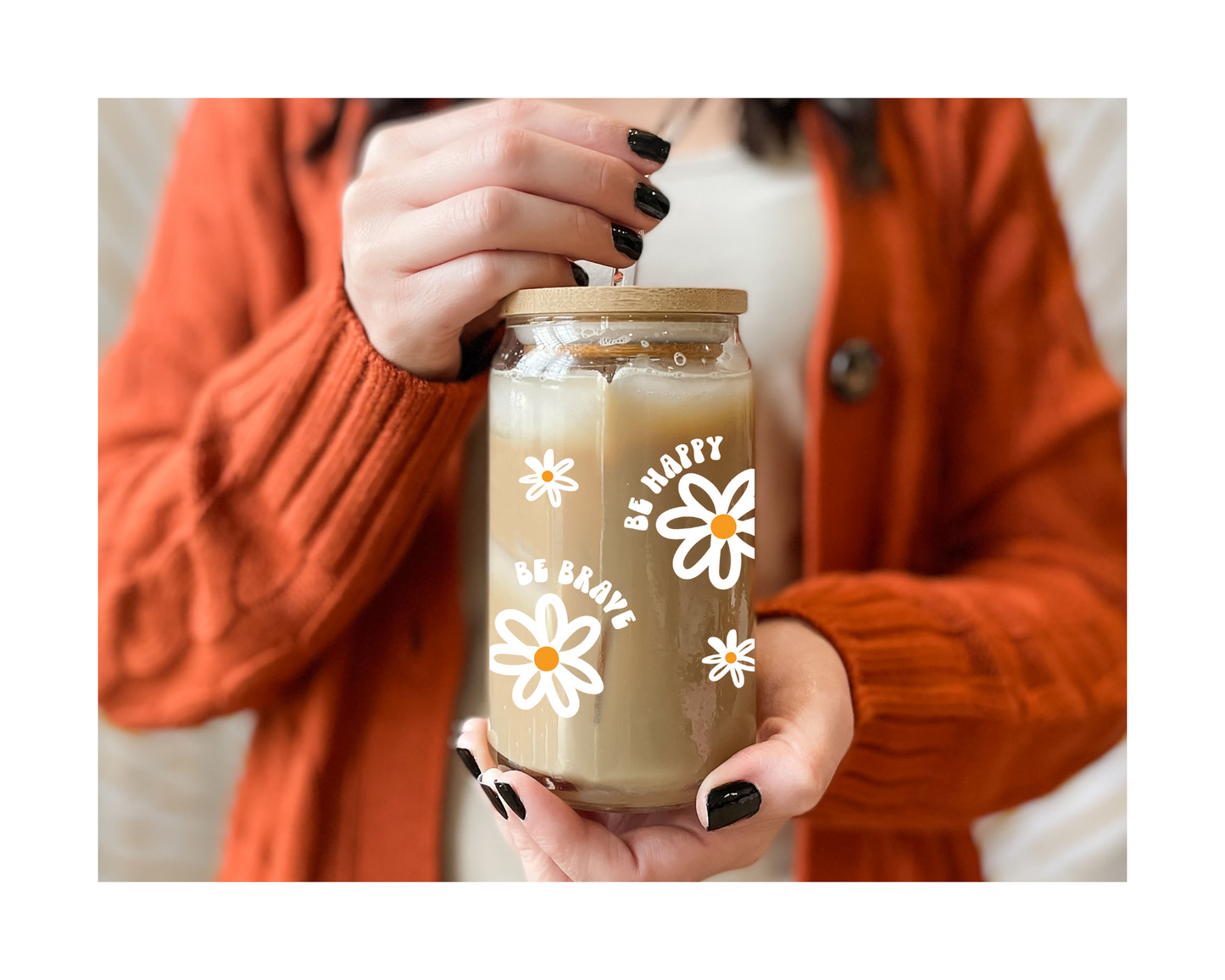 Glass Jar with Snowflake Lid, 16 Oz.