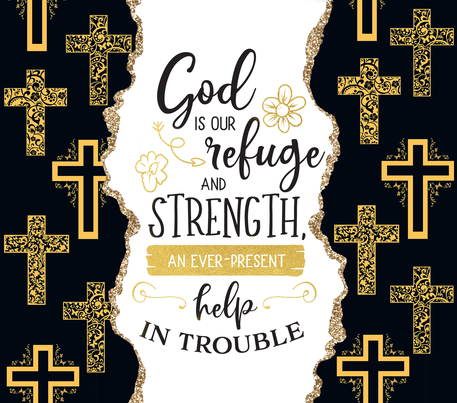 Christianity Quote - Blue, Gold & Black 20 Oz Sublimation Transfer
