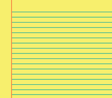 School Notebook Lined Paper - Yellow 20 Oz Sublimation Transfer