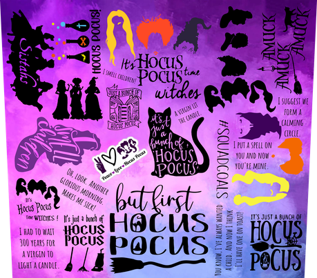 Halloween Theme - Quotes - Witches - Purple 20 Oz Sublimation Transfer