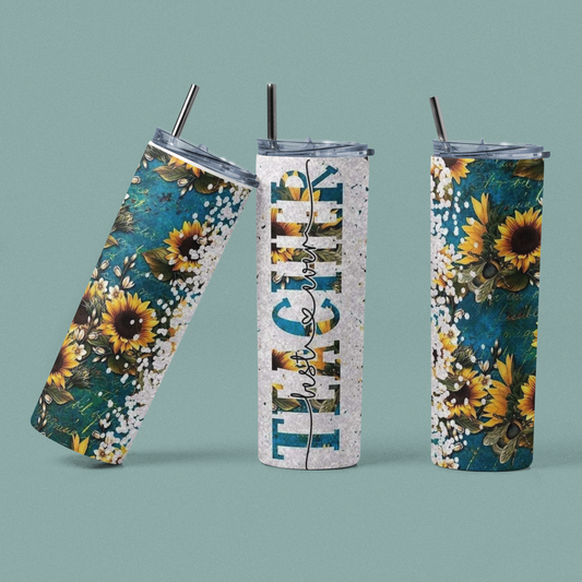 Teacher w/ Sunflowers Print