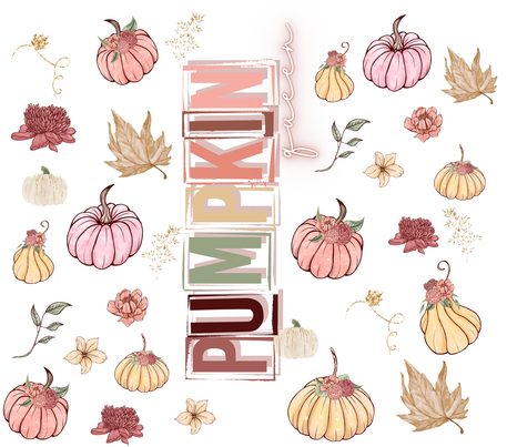 Autumn Multicolored Pumpkins - "Pumpkin" - White - 20 Oz Sublimation Transfer